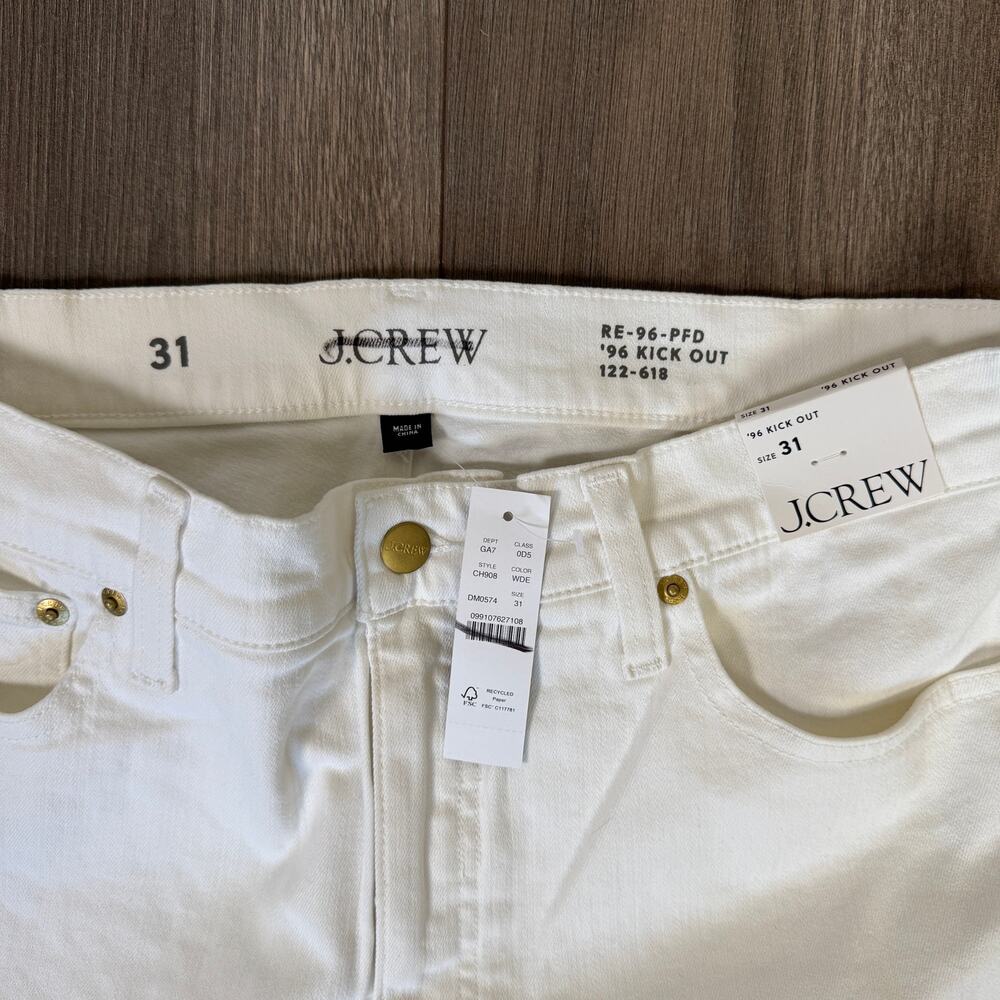 J Crew 1996 High Rise Kickout Denim Jeans US Women's 31 New - Picture 4 of 6